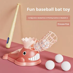 Dolphin Foot Pedal Plastic Baseball Launcher Parent-Child Interactive Outdoor Pitching Toy Set <b>Dropshipping</b> - Product Image 6