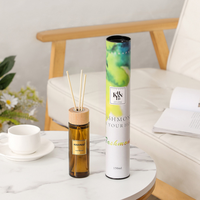 Diffuseur à bâtonnets de luxe 150 ml, huile essentielle, verre ambré, aromathérapie longue durée, parfum écologique, 2 mois d'utilisation à domicile