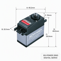 Servomoteur numérique étanche 20KG à couple élevé XQ POWER, engrenage en titane, sans noyau, 210 degrés, pour direction RC, vente en gros OEM 6V