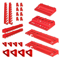 54 bacs de rangement muraux, panneaux perforés, boîtes de rangement murales, organisateur d'outils de garage, bacs avec porte-outils