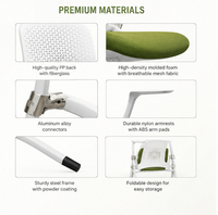 Chaise de bureau blanche pliable pour l'extérieur, idéale pour les fêtes et événements