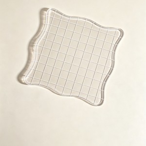 Manche de tampon en acrylique avec grille de positionnement, personnalisable, accessoires d'outils d'artisanat - Product Image 4