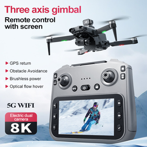 <span class=keywords><strong>Drone</strong></span> pliable RG808PRO 4K avec double caméra et nacelle 3 axes, contrôleur à écran 4,3 pouces, moteur brushless en plastique, idéal pour débutants, FPV - Product Image 2