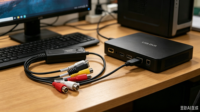 Carte de capture vidéo RCA vers USB C Plug & Play améliorée pour la numérisation de VHS et magnétoscopes (NTSC/PAL)