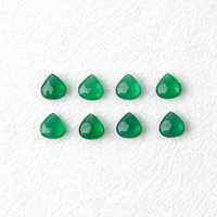 Agate verte naturelle avec une facettes triangulaire épaisse, pierre précieuse naturelle en vrac pour la fabrication de bijoux, taille personnalisée, agate verte de haute qualité