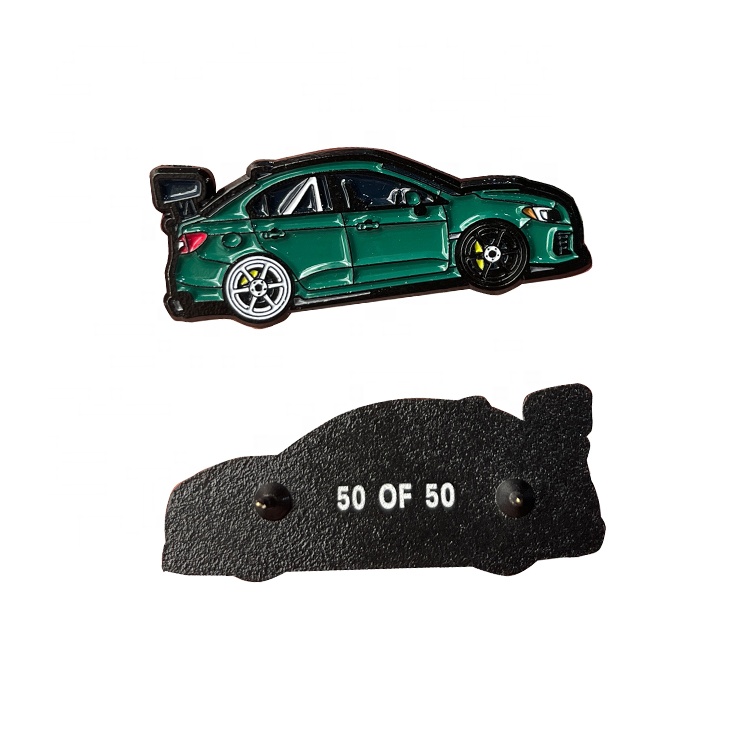 Silk Screen Printing Backside Limitation No MOQ Custom Made Gold Plated Metal Soft Enamel Race Car For