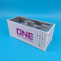 Porte-stylo en forme de conteneur frigorifique maritime ONE Ocean Network Express Shipping de 20 cm, boîte de rangement, cadeau promotionnel, logo personnalisé, ODM, OEM
