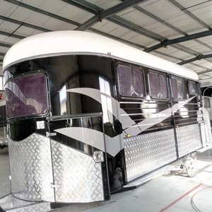 Remolque de Caja para Camioneta HERUI Triple-Horse de 2 Ejes con Cuello de Cisne y Carga Inclinada LQ, Solución de Transporte y Almacenamiento Equino para Todo Clima - Product Image 1