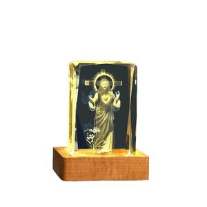 ハロウィン輝くギャラクシークリスタルボールナイトライトクリエイティブユニークなデスクトップ装飾卸売3Dレーザー彫刻仏像 - Product Image 5