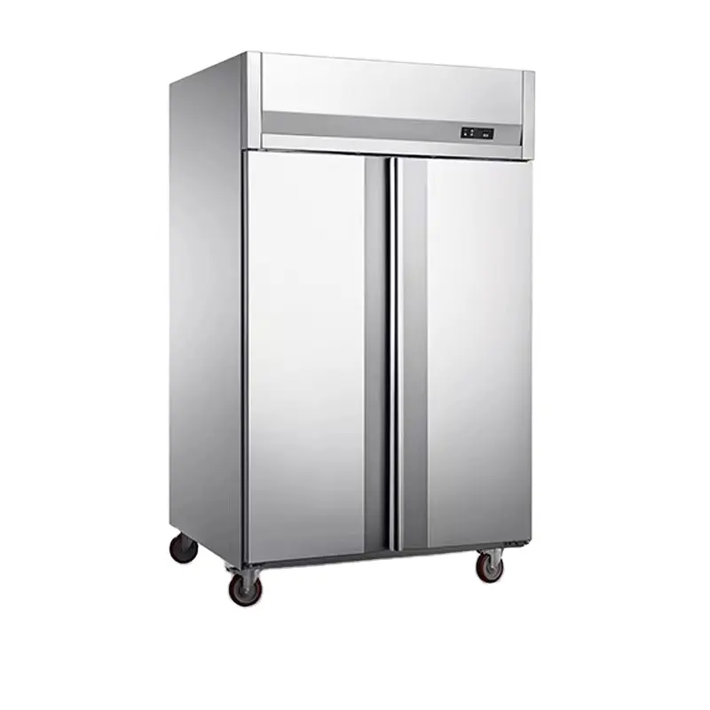 식당용 상업용 업라이트 냉장고 직접 판매 이중 도어 냉동 장비