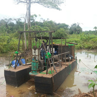 Mini petite drague de sable machine de dragage d'or moteur diesel pompe à lisier submersible bateau