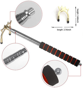 Supporto per Stecca da Biliardo Retrattile 1,5m con Testa a Forcella Bassa e Alta, Testa a Croce Rimovibile, Strumento Antiscivolo per Snooker - Product Image 4
