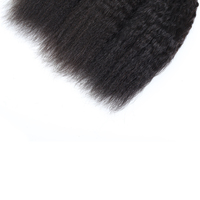 Vente en gros, mèches droites crépues, cuticules vierges 11A alignées, vendeur de mèches de cheveux brésiliens, mèches de cheveux humains Yaki