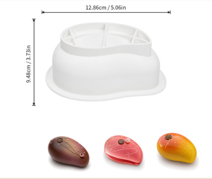 Moule en silicone géant 3D en forme de mangue de 4,25 pouces, moule à gâteau aux fruits extra large, moule en forme de mangue pour mousse, pâtisserie, chocolat, desserts - Product Image 2