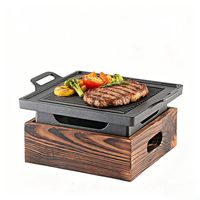 Barbecue portable sans fumée, style coréen et japonais, four à charbon de bois, réchaud à alcool, ustensiles de cuisson antiadhésifs pour la maison