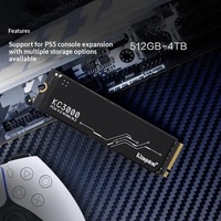 قرص صلب KC3000 M.2 NVMe SSD بسعات 512 جيجا و1 تيرا و2 تيرا و4 تيرا عالي السرعة متوافق مع وحدة تحكم ألعاب PS5