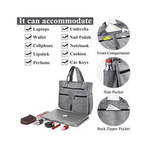 Sac fourre-tout de voyage Fuliya personnalisé avec logo imprimé, réutilisable, pour ordinateur portable, pour femmes, pour les vacances, les trajets domicile-travail, les courses, grande capacité - Product Image 4