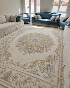 Tapis fait main <span class=keywords><strong>de</strong></span> luxe en <span class=keywords><strong>laine</strong></span> et soie, tufté à la main, design personnalisé, taille et couleur sur mesure, respectueux <span class=keywords><strong>de</strong></span> l'environnement, pour salon et chambre à coucher, fabriqué par une usine ODM - Product Image 1