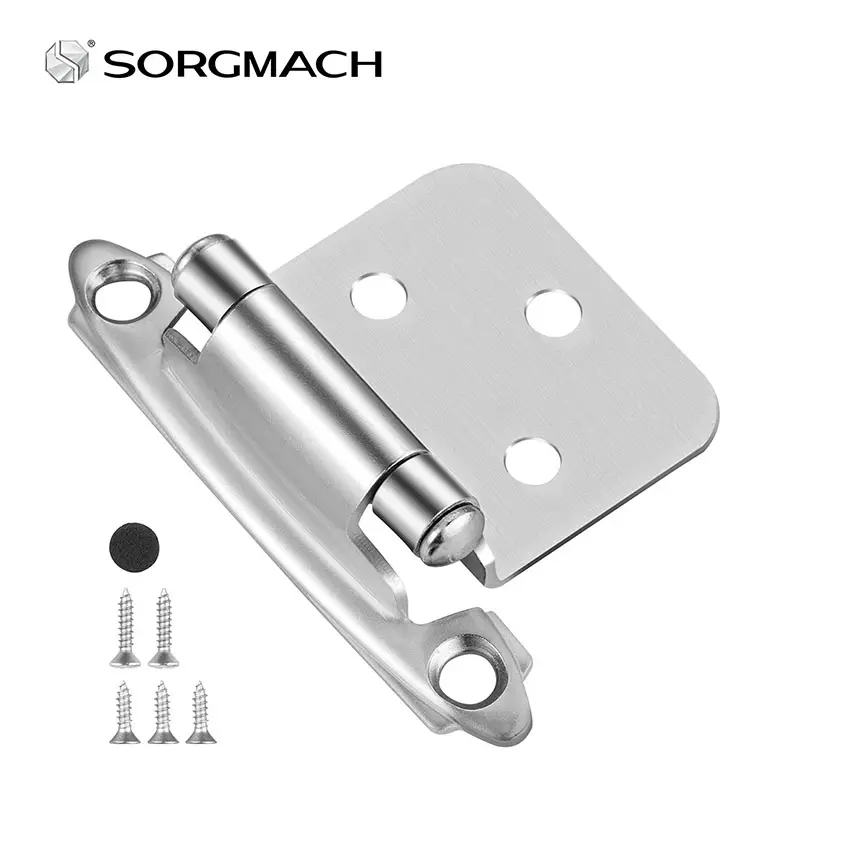 SORGMACH 인세트/오프셋 주방 캐비닛 도어 경첩 3/8 인치 페이스 마운트 은폐 자동 소프트 클로즈 가구 찬장 캐비닛 경첩