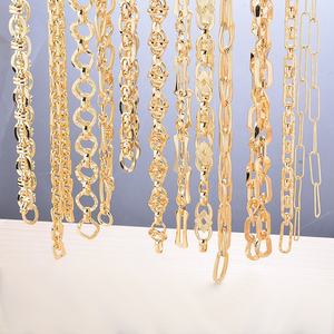 Chaîne épaisse de bordure en cuivre 18k en or 18k, avec Clip de papier, fait à la main, collier, accessoires pour la fabrication de bijoux, 10 pièces - Product Image 4