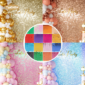 Yachen Nguồn cung cấp đám cưới sáng bóng <span class=keywords><strong>sequin</strong></span> Panel tường ánh sáng lung linh tấm phông nền cho sinh nhật kỷ niệm bên trang trí đám cưới - Product Image 1