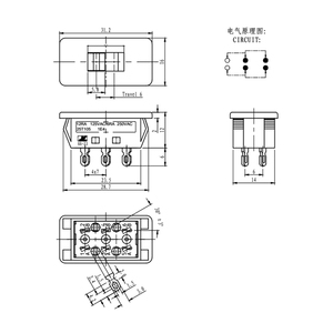 Interrupteur coulissant en aluminium à <span class=keywords><strong>3</strong></span> positions SS-22L01, vente chaude - Product Image 3