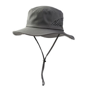 Cappelli a secchiello in rete con corda a tesa larga escursionismo pesca protezione solare UV Safari Boonie Unisex - Product Image 1