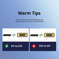 Câble DVI VGA 6FT 1,8m pour PC portable, adaptateur convertisseur 4K HDTV 1080P pour moniteur avec gaine en PVC