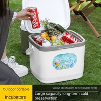 Glacière portable en PP épaissi avec isolation, pour camping, conservation de la fraîcheur et seau à glace, pour voiture et extérieur