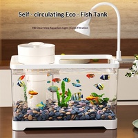 Vente en gros – Nouveau modèle 2026 : Aquarium rectangulaire en plastique – 3 couleurs, 5 tailles avec système de filtration à pomme de douche
