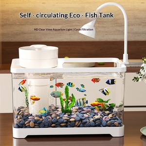 Vente en gros Nouveau modèle 2026 Aquarium en plastique AS - 3 couleurs 5 tailles avec système de filtration à pomme de douche - Product Image 4