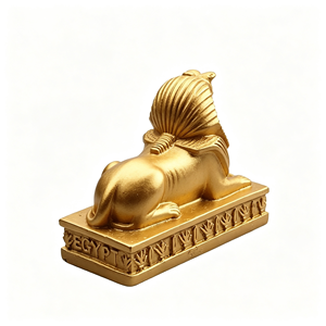 Die lebensechte <span class=keywords><strong>Sphinx</strong></span> des alten Ägypten: Handbemalte Harzskulptur als Souvenir für Halloween und Heimdekoration - Product Image 3