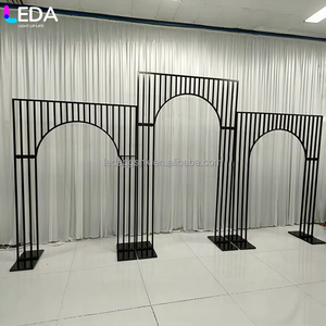 LEDA Party Stage Decor Backdrop Detachable <b>Frame</b> Black Backdrop Stand Iron Square Three-piece Set <b>Arch</b> for Wedding - Product Image 1
