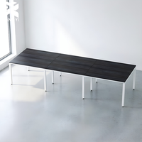 Bureau de travail modulaire pour 6 personnes, 360x120x75cm, pour personnel de bureau et postes informatiques