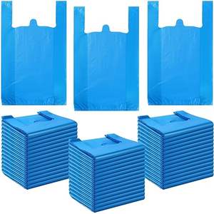 Bolsas de Basura Azules Biodegradables de HDPE Impresas Offset con Cordón, Desechables, 1/10 BBL, 8"X4"X15", 1500 Bolsas, 14 Micras - Product Image 2