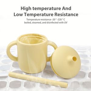 Gobelet d'apprentissage pour bébé en silicone de qualité alimentaire sans BPA, bouteille d'eau anti-fuite pour nourrissons et tout-petits, ODM OEM - Product Image 3