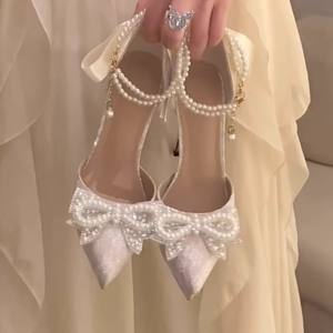 Zapatos de Novia Elegantes para Primavera/Verano 2026, Plataforma con Tacón Alto para Mujeres de Baja Estatura - Product Image 3