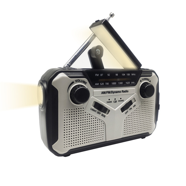 Multifunctional Emergency Outdoor Solar-powered Radio Hand-crank Power Generation Emergency Radio