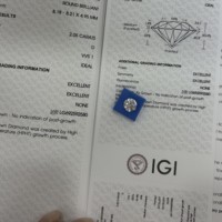 Diamante Suelto de Laboratorio con Certificado IGI, 8.78CT, E VVS2, ID EX EX, Corte Redondo Excelente, Perforado con Láser, CN HEN, para Joyería