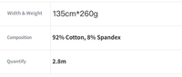 Tela de Punto Elástica de Viscosa y Spandex de 260 g/m², Tejido de Ribs Modal 2x2 de Felpa Suave para Ropa Térmica, Ropa Infantil y Pijamas