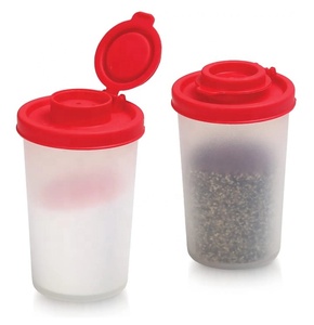 Salière et poivrière de Camping pique-nique en plein air cuisine voyage ensemble d'épices avec couvercles rouges distributeur de pot à épices hermétique - Product Image 1