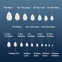 Starsgem bijoux pierre latérale 1.5*2.5mm-5*8mm diamant Grillz taille poire DEF VS lâche HPHT diamant cultivé en laboratoire