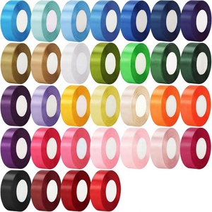 ริบบิ้นผ้าซาตินหน้าเดียวแบบเรียบ ขนาด <span class=keywords><strong>1</strong></span> นิ้ว ยาว 1000 หลา สำหรับห่อของขวัญ ตกแต่งงานแต่งงาน ทำโบว์และช่อดอกไม้ด้วยมือ - Product Image 1