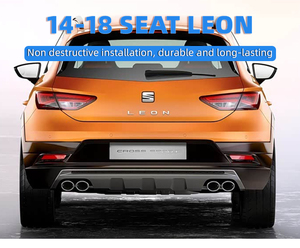Diffuseur de pare-chocs arrière pour voiture, compatible avec <span class=keywords><strong>Seat</strong></span> <span class=keywords><strong>Leon</strong></span> 14-18, noir brillant ABS longue durée, sans décoloration - Product Image 2