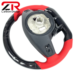 Volant de voiture en cuir et fibre de carbone style sport pour <span class=keywords><strong>Mercedes</strong></span> Benz A C CLA GLC GLS <span class=keywords><strong>SL</strong></span> W205 2015-2019 - Product Image 3