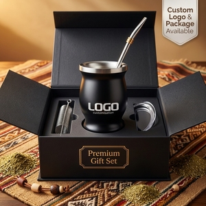 Vaso de Acero Inoxidable de Grado Alimenticio de 8oz para Yerba Mate, Resistente al Calor, Anti-escaldaduras, Diseño Ergonómico de Calabaza, Taza de Mate de Tamaño Personalizado - Product Image 1