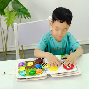Meilleures ventes : Jeux d'éveil sensoriels en feutre unisexe pour enfants autistes, jouets éducatifs, planche d'activités pour bébés, emballés dans un sac - Product Image 4