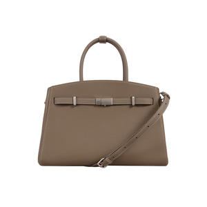 Bolso de Hombro de Cuero Granulado Gris Elefante, Ligero, Versátil, de Gran Capacidad, para Mujer, Personalización OEM - Product Image 1
