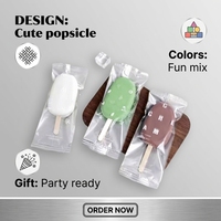 Sachet transparent en plastique alimentaire thermoscellable pour bâtonnets glacés, crèmes glacées et sucettes glacées