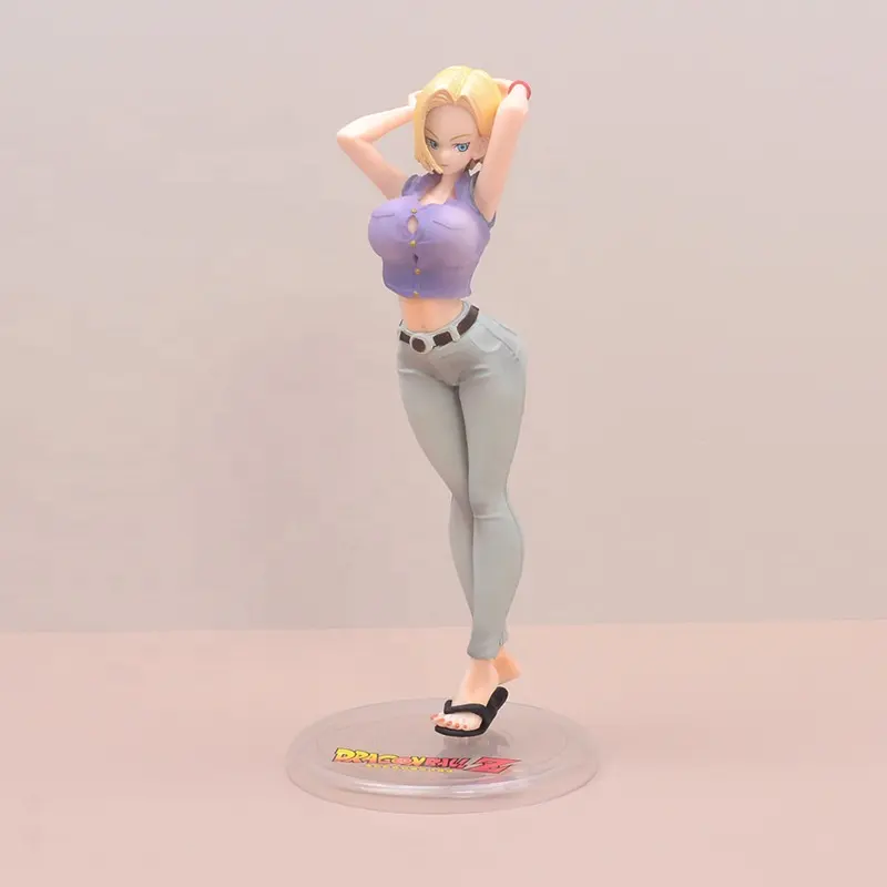 Drag-on Ball Z Anime Figures Statue GK Android 18 Action Figure 21CM PVC Denim Doll Collectible Model Sexy Girl Figurines Toys